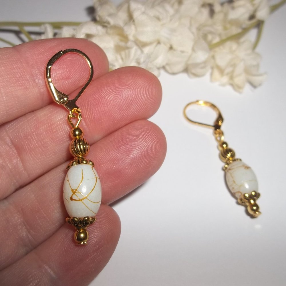 Earring Earring Earrings Earring Set Earring White and Gold Earring Earring A014 - Picture 6 of 8
